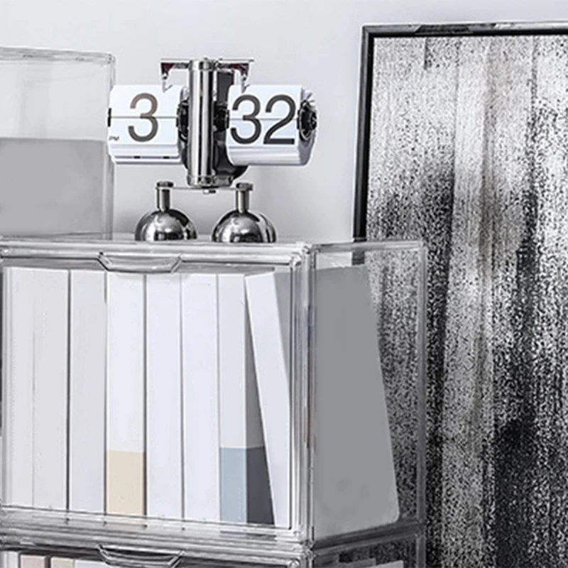 Органайзер для хранения кошелька, прозрачная акриловая коробка для сумочки, штабелируемый органайзер для сумок с магнитной дверью