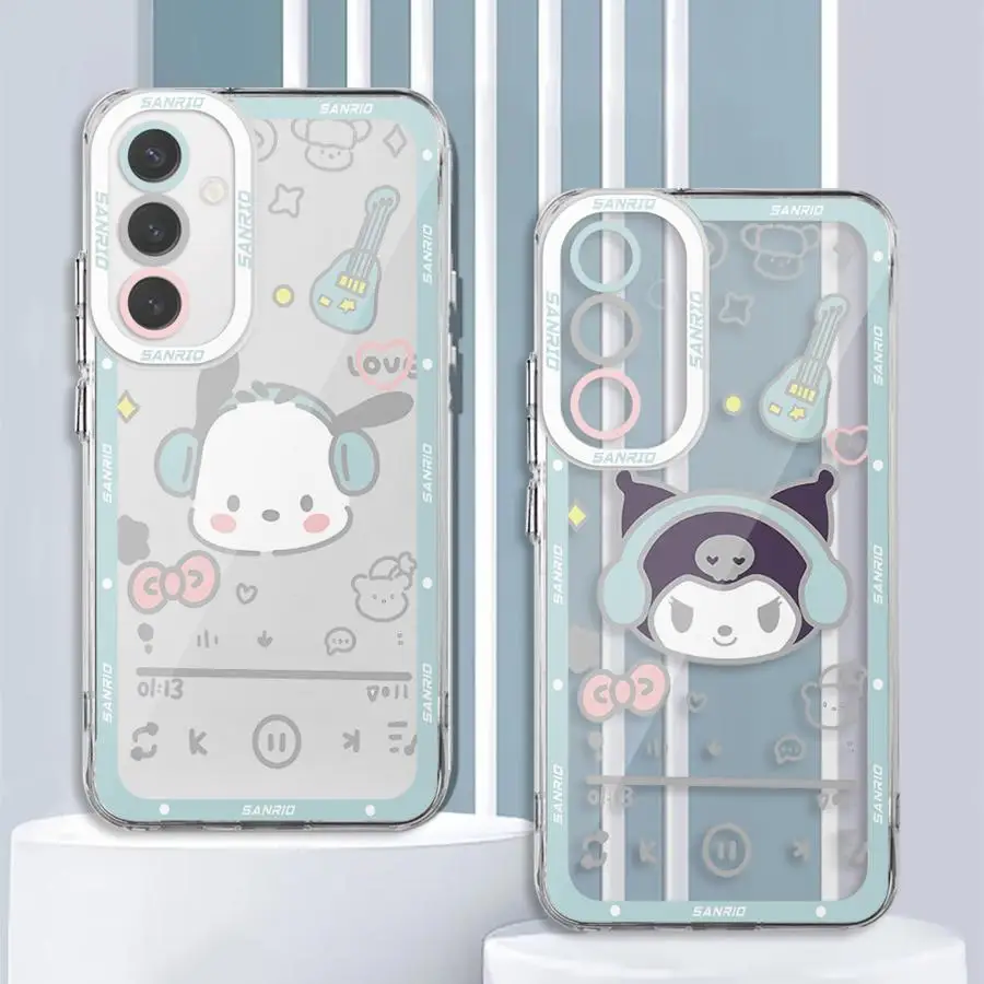 Sanrio Kuromi phone Case for Samsung A13 A14 A15 A23 4G 5G A24 4G A25 A33 A34 A53 A54 A73 A35 A55 5G bag