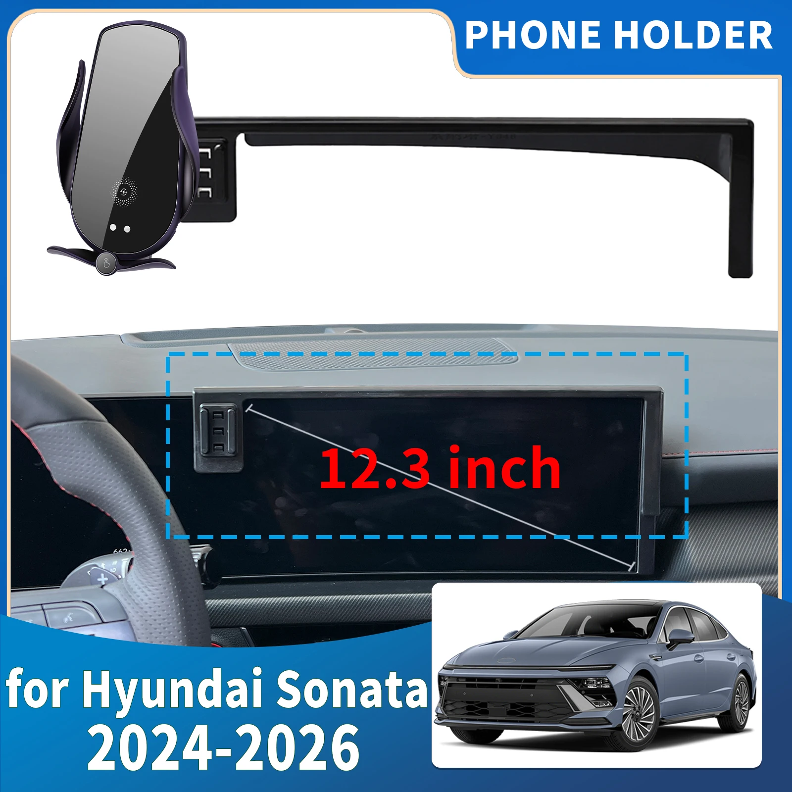 

fit for Hyundai Sonata 2024 2025 2026 N-line Integrated Screen Mount Phone Holder Mount Car accessoires