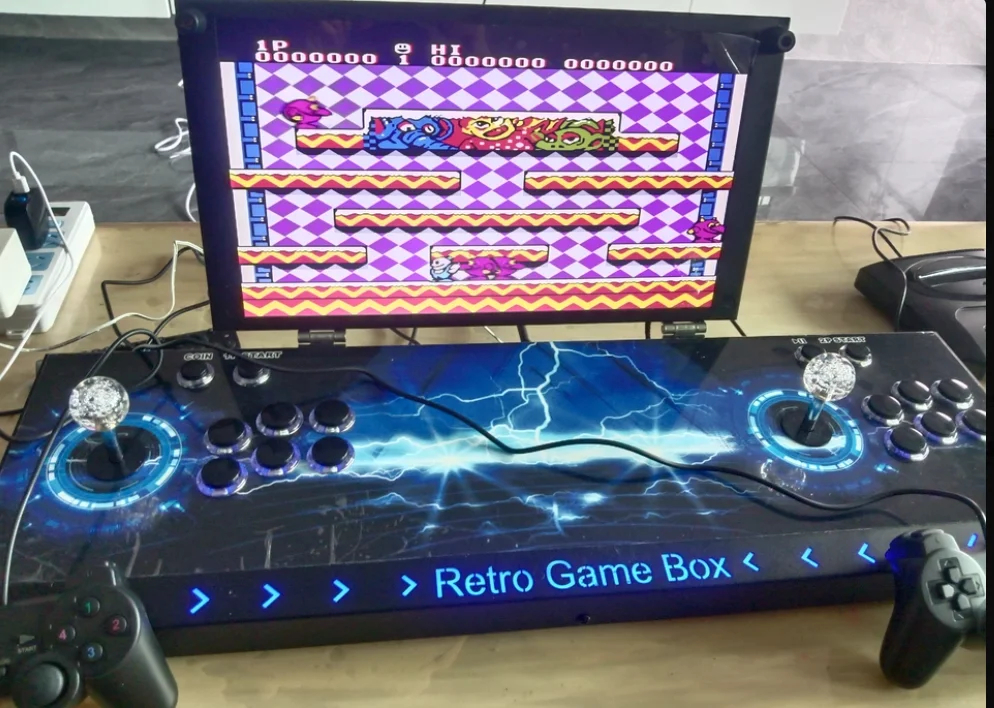 Men's Birthday Gift Double Joystick Arcade Nostalgic Home Folding Game Console Pandora King of Fighters All-in-one