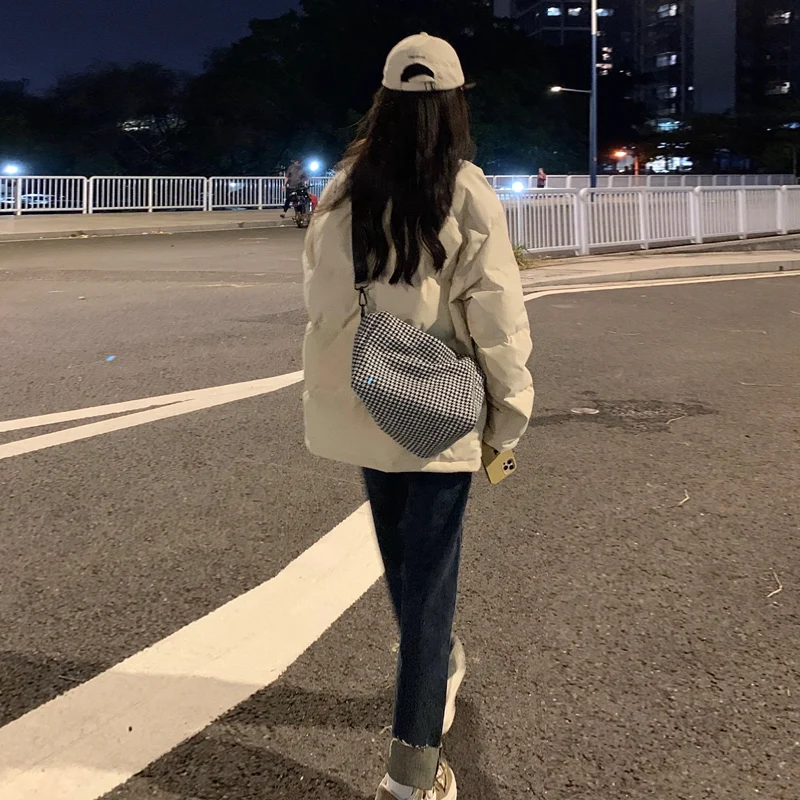 Winter Warm White Du down Jaet ort Padded Parka Stand Collar Coat for Couples Men Women Thiened Long Sve Zipper