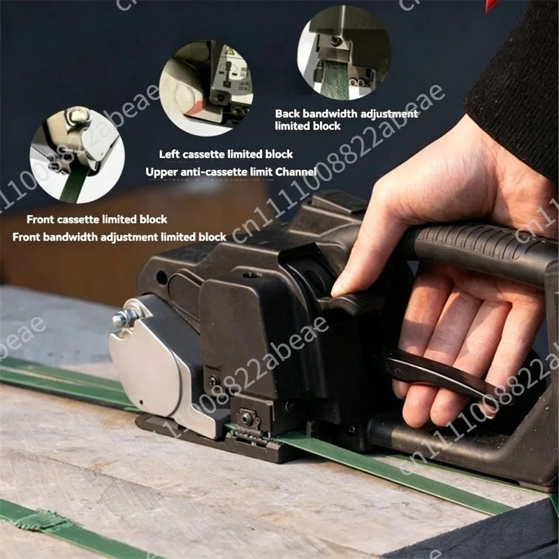 V3 Electric Strapping Machine for 7-19mm PET/PP Strap Portable Automatic Packaging Tool Hot Melting Baler Digital Display