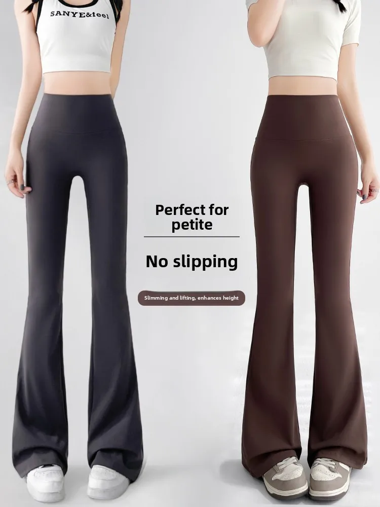 슬리밍 하이 웨이스트 요가 바지 여성용 봄 가을 아크스킨 바지 롱 레깅스 패셔너블 테이퍼드 커프드 앵클 팬츠