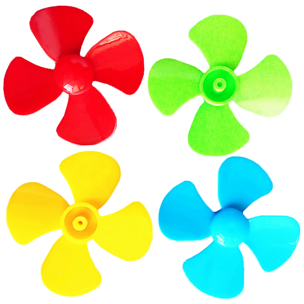 10Pcs 60MM 4-blade Propeller Fan Blade Fit 2MM Shaft Motor for Model Making Wind Car Small Fan Underwater Robot DIY Helicopter