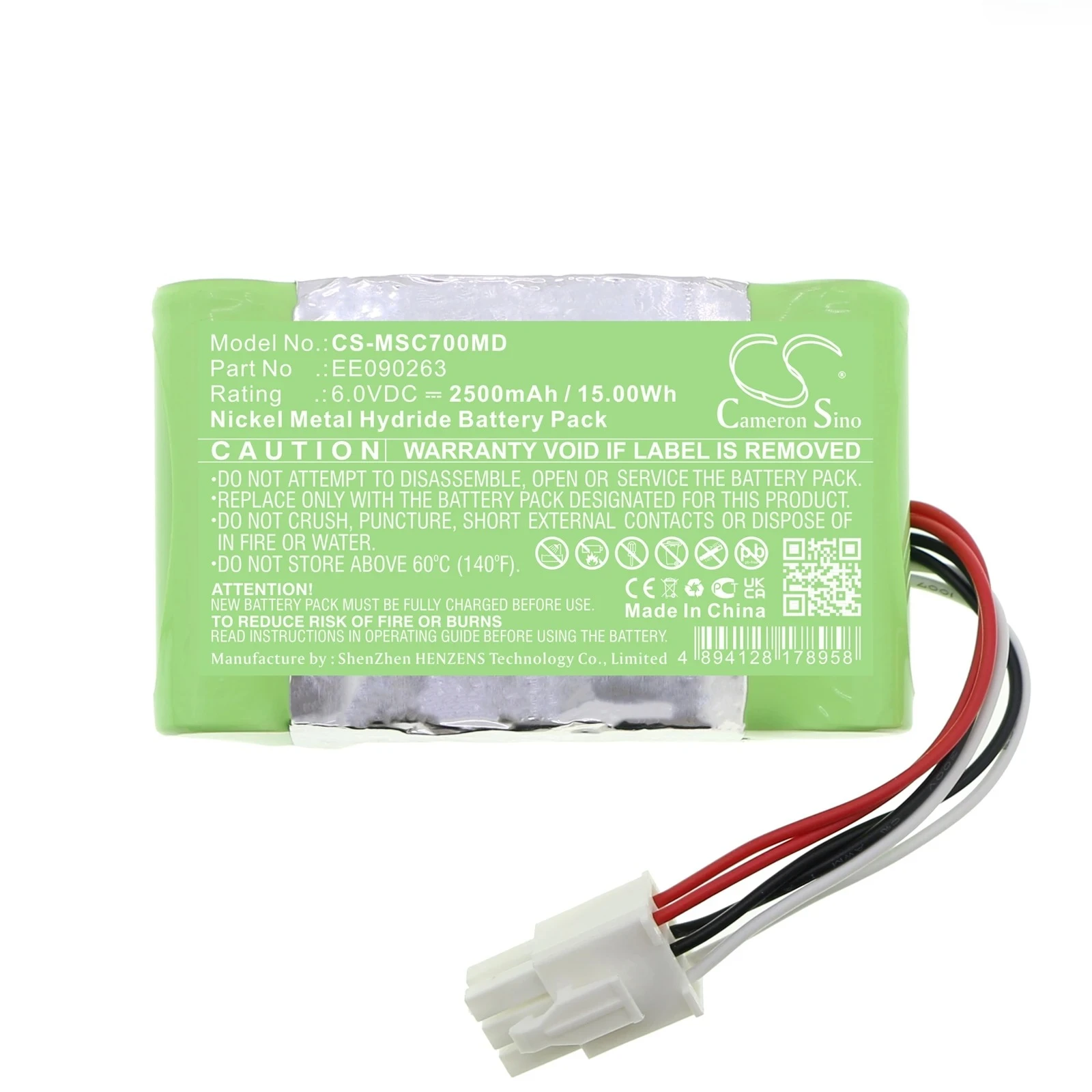 Cameron Sino 6.0V 2500mAh CS-MSC700MD Medical Battery EE090263 for Siemens SC7000 Patient monitor, SC9000 +TOOL