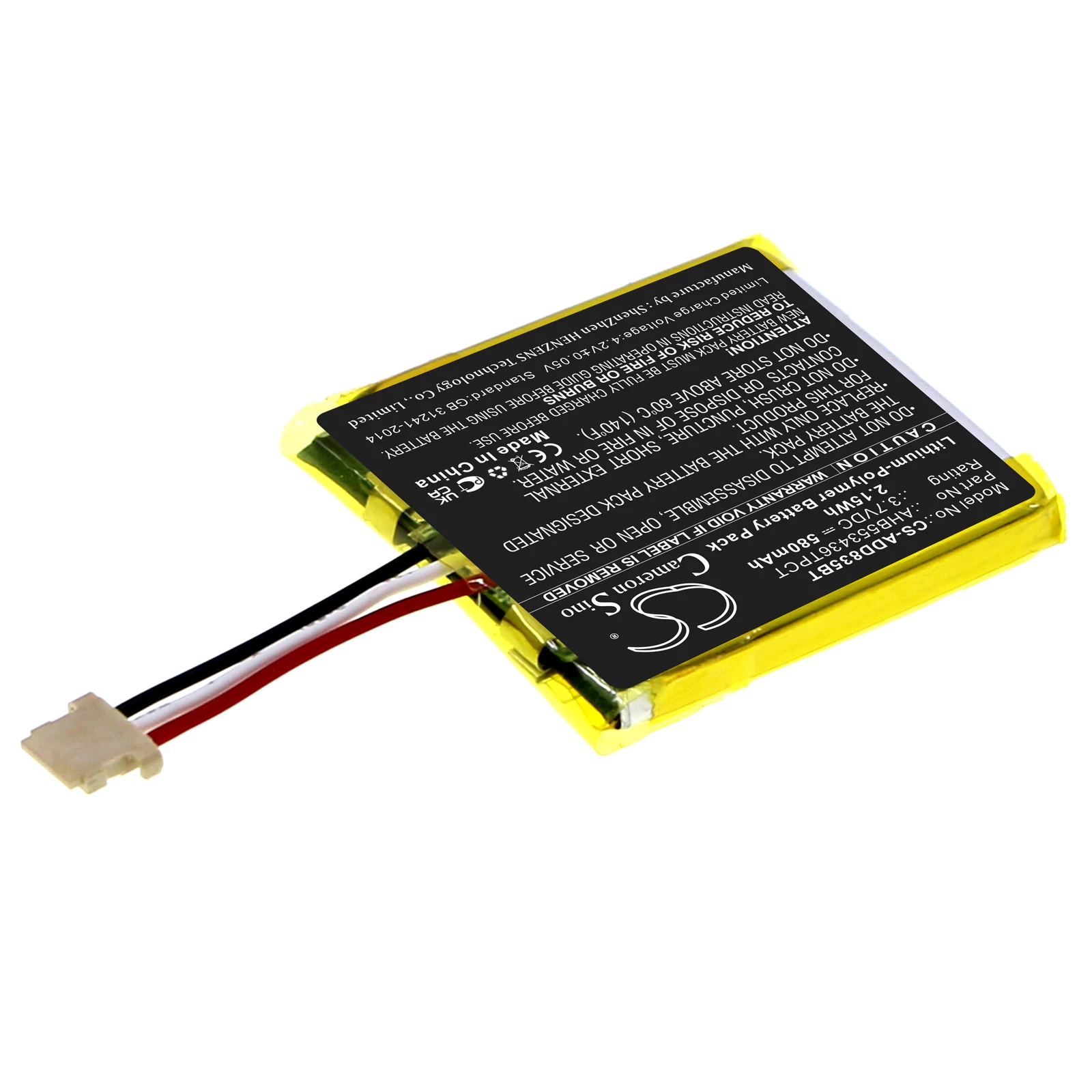 Home Security Camera battery for ADT  Wireless HD Doorbell Camera DBC835 DBC835-V2 AHB553436TPCT