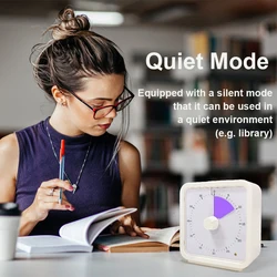 Silent 60 Minutes Google Timer Countdown Visual Kitchen Timer Productivity Pomodoro Timer for Kids Study time management