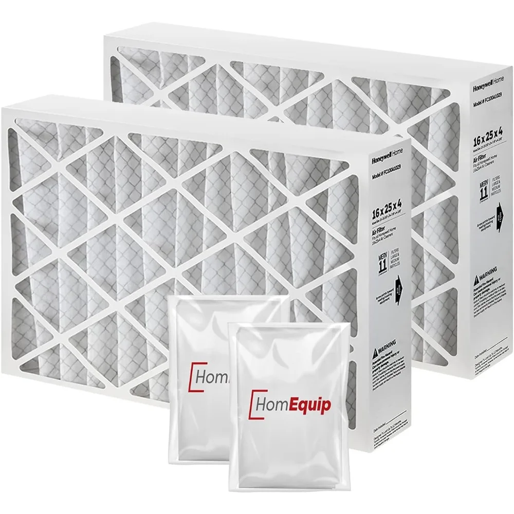 16x25x4 Furnace Filters, Filter Replacement, 11 Filter Media with Disposal Bag (2 Pack) Environment Protection Filter Media