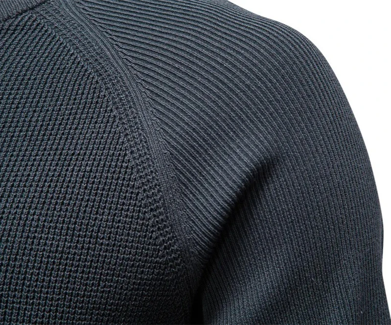 Sweter Rajut Lengan Panjang Warna Solid Fashion Mewah Baru untuk Pria, Sweater Bisnis Kasual Kerah O, Slim Fit, Rajutan Elastis