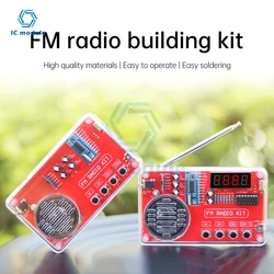 DIY 50-108MHz FM Radio Electronic Kit Adjustable Frequency Digital Display DIY Soldering Project Practice Solder