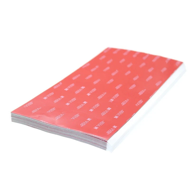 10 hojas de papelería de oficina de doble cara, cinta adhesiva de doble cara gris de 100x200 Mm, espuma acrílica para joyería de coche