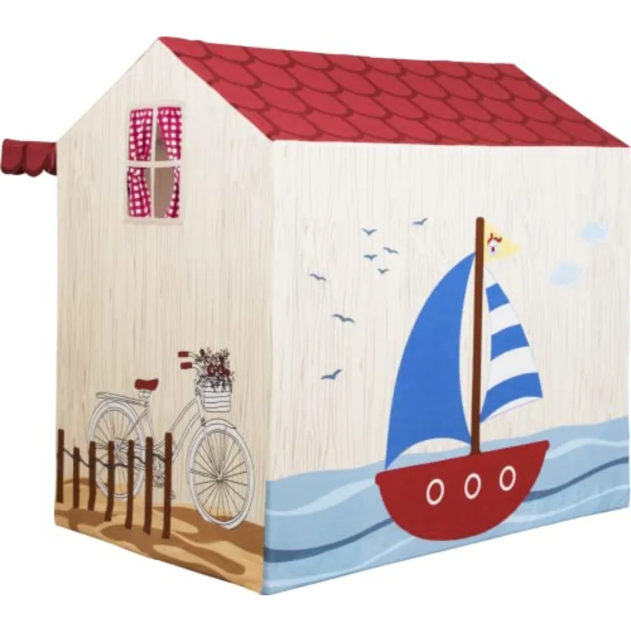 Maison de jeu de plage de luxe pour enfants, tente de jeu intérieure et extérieure de qualité supérieure, toile 100% coton, cadre en acier durable, à partir de 3 ans