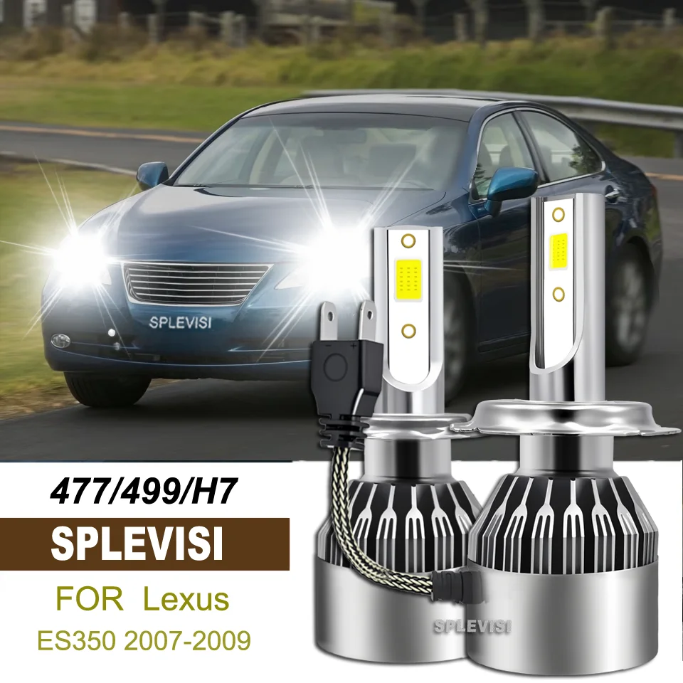 

2PCS Headlights H7 Low Beam Car Auto Bulb Xenon Headlamp 300% Brighter Chips 6000K White Light For Lexus ES350 2007 2008 2009