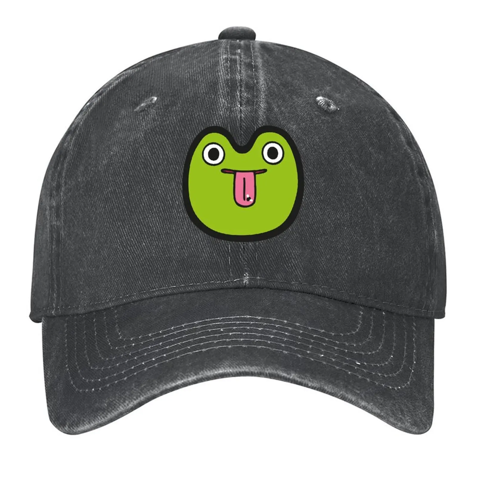

Happy Frog Pattern on Yellow Baseball Cap Vintage Anime luxury caps Military Tactical Cap Caps Male Women's