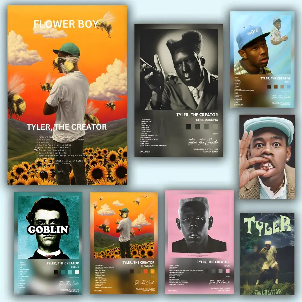 مغني الراب T-Tyler الخالق اللوحة الخط مقاوم للماء التجاعيد الحرة جدار الفن غرفة المعيشة غرفة نوم ديكور المنزل الجمالي #1