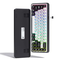 ﻿ WOMIER Wireless 60% Mechanical Gaming Keyboard Bluetooth/2.4GHz/USB-C Hot Swappable Gasket Keyboard for PC Computer Laptop ﻿