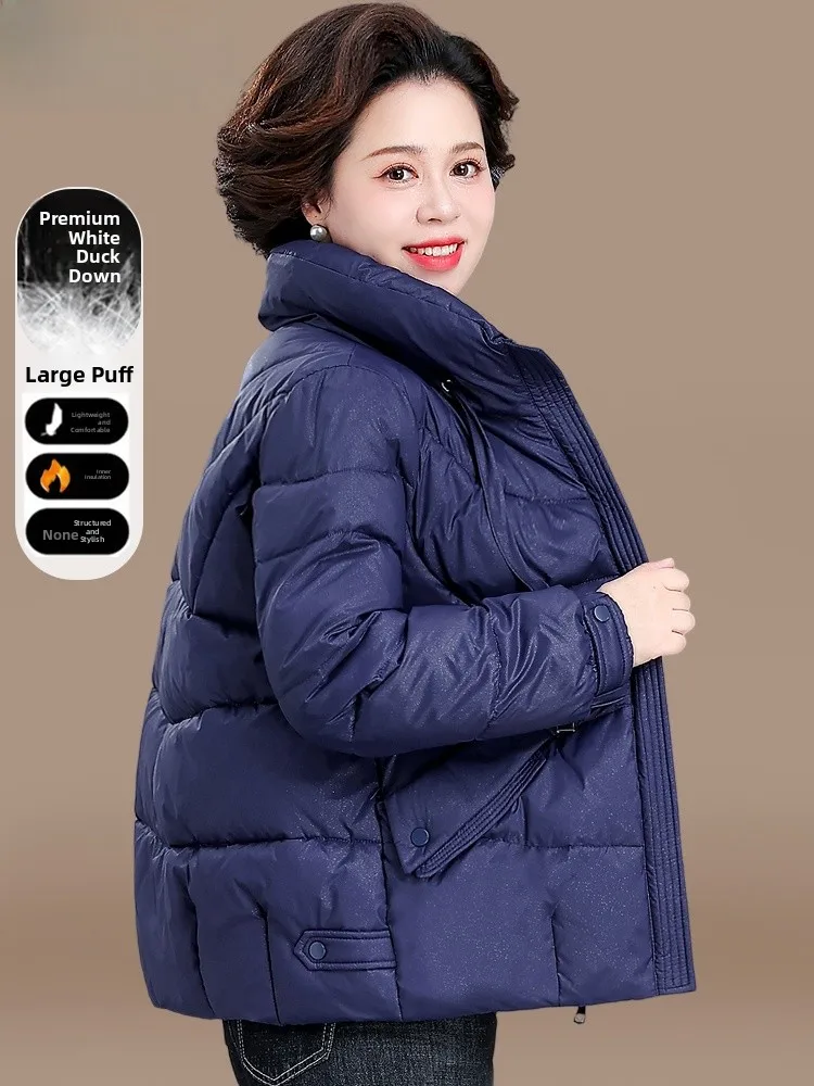 

Женская зимняя куртка-пуховик Small Mom: модная, свободного кроя, укороченная, однотонная, на молнии, в корейском стиле