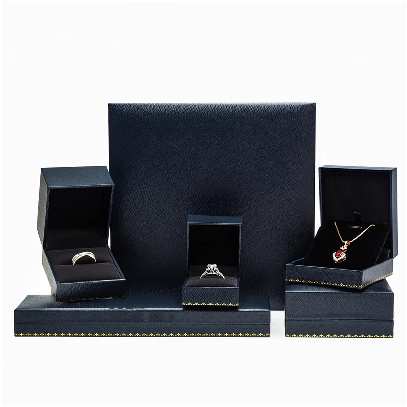 High-grade Leather Paper Ring Box Wedding Ring Box Jewelry Storage Box Pendant Necklace Box Bracelet Jewelry Packaging