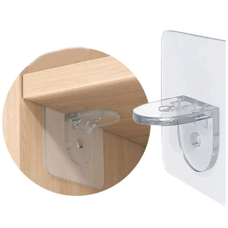 Shelf bracket adhesive nail self-adhesive wardrobe shelf bracket clip wall hanging bracket partition non punching strong bracket image 2