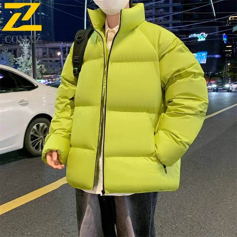 

COMXZ Мужской пуховик премиум-класса, однотонная уличная ветрозащитная парка для кемпинга, удобная легкая зимняя одежда в уличном стиле