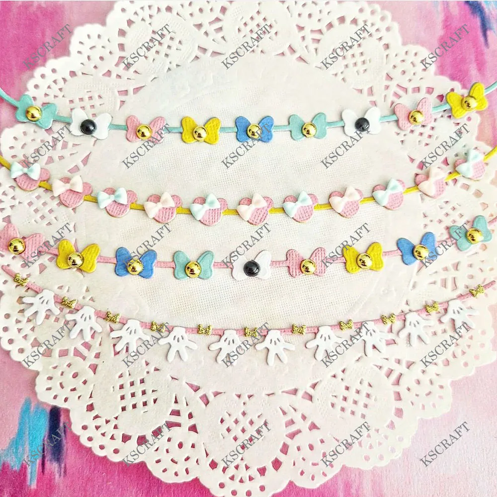 KSCRAFT Cute Garlands Metal Cutting Dies Stencils for DIY Scrapbooking Decorative Embossing DIY Paper Cards