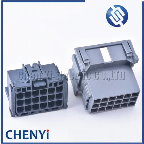 Imagen 2 del producto Conector hembra macho gris de 18 pines enchufe automotriz enchufe de arnés eléctrico sin sellar 8- 968974 -1 1- 967629 -1 Con terminales