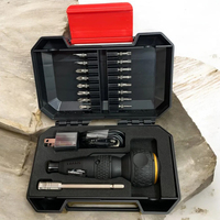 VESSEL 220USB-17C 17PCS Ball Grip Electric Screwdriver Set with PH/SL/Torx/HEX/PZ Screws Screwdriver Bit LED Light USB Charge