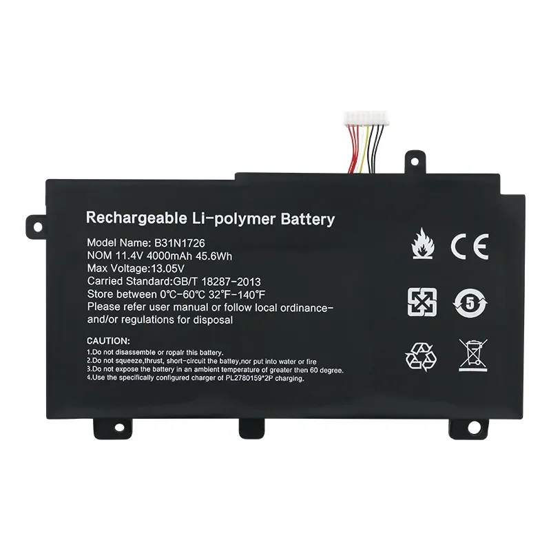 for ASUS TUF Gaming FX80G FX504GE Laptop Battery B31N1726 Replacement for Flying Fortress 5th Gen Notebook Internal Battery