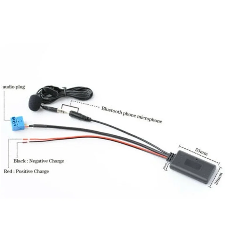 Bluetooth 5.0 music microphone audio aux cable handsfree adapter harness kit for BMW e60-e66 E70 E82 E87 E90 E92 car radio