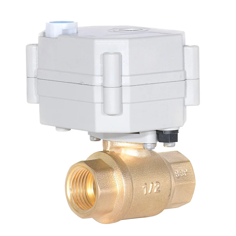 Tonheflow 2-Way Brass Motorized Ball Valve Electric Actuator AC/DC9-24v DN15 Options Customizable OEM Support