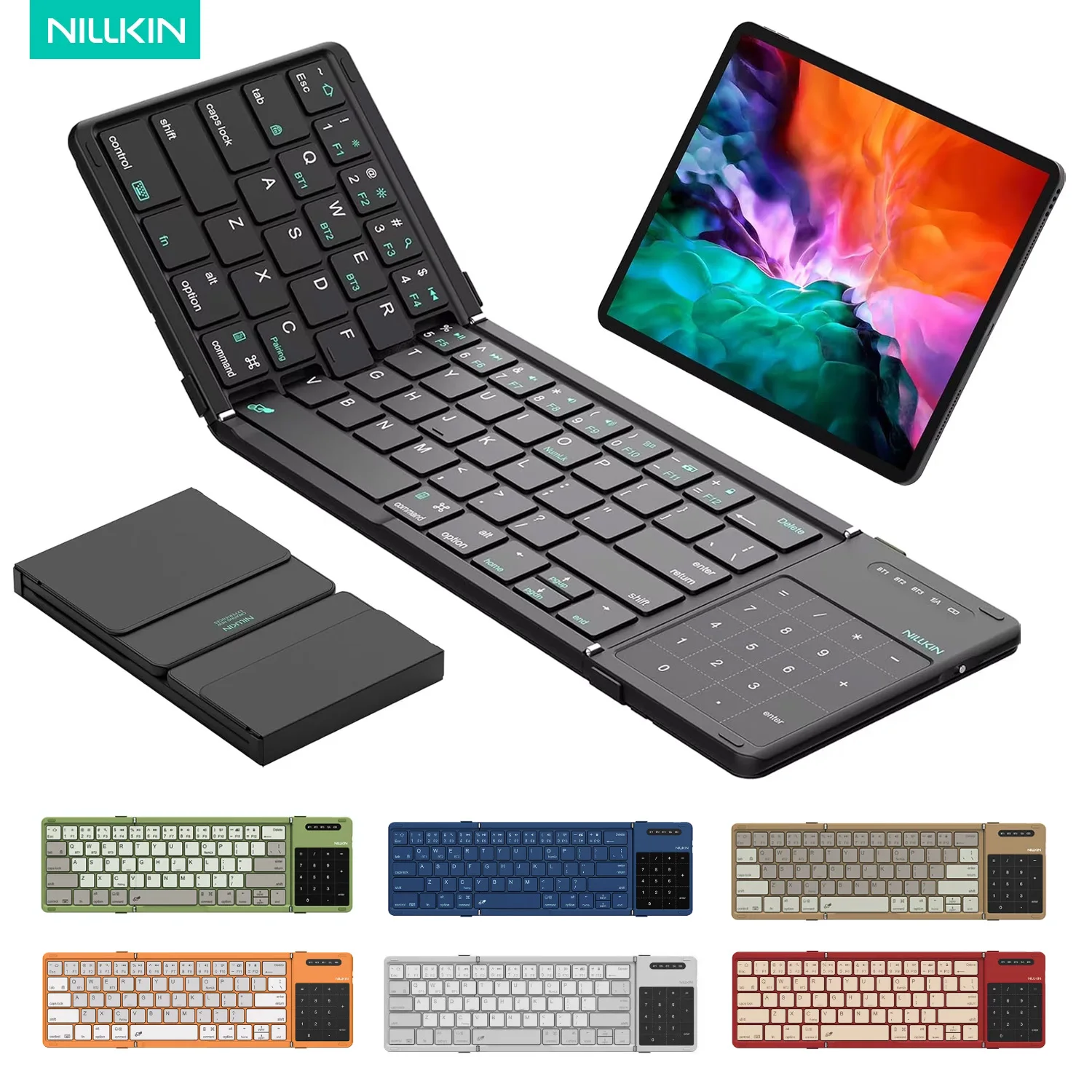 Nillkin Keyboard Folding Wireless Bluetooth Keyboard Mini Rechargeable 5 Nillkin Keyboard Folding Wireless Bluetooth Keyboard Mini Rechargeable