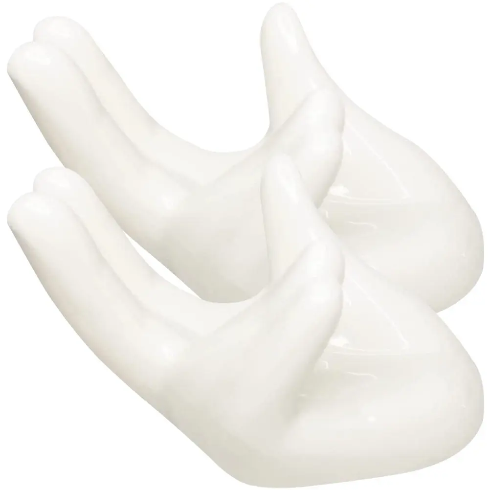 2 Pcs Egg Countertop Holder Decorative Ceramic Cup Creative Tray Stand Chicken Storage Hand