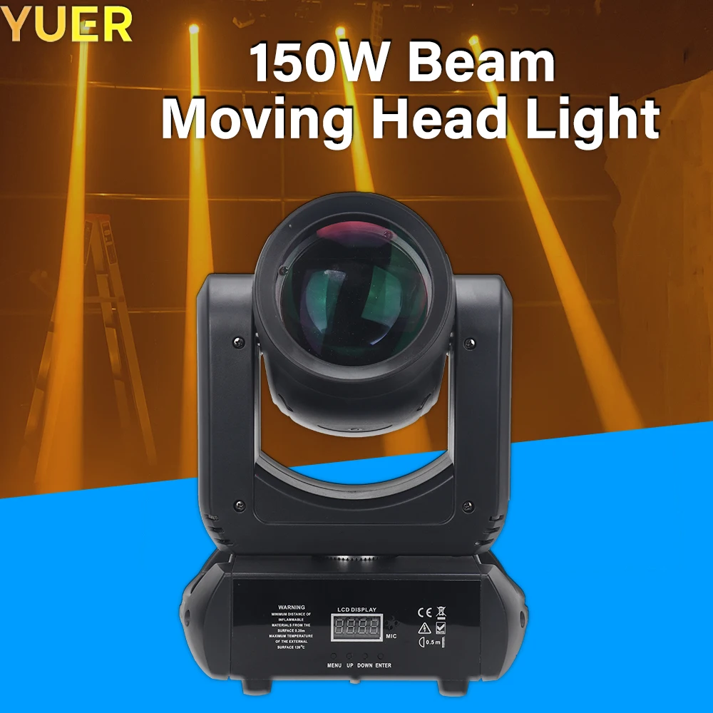 Mini LED Moving Head Light 150W Beam + Spotlight 18 Rotating Prism Dj DMX Stage Lighting Effect Light Disco Dj Bar Performance