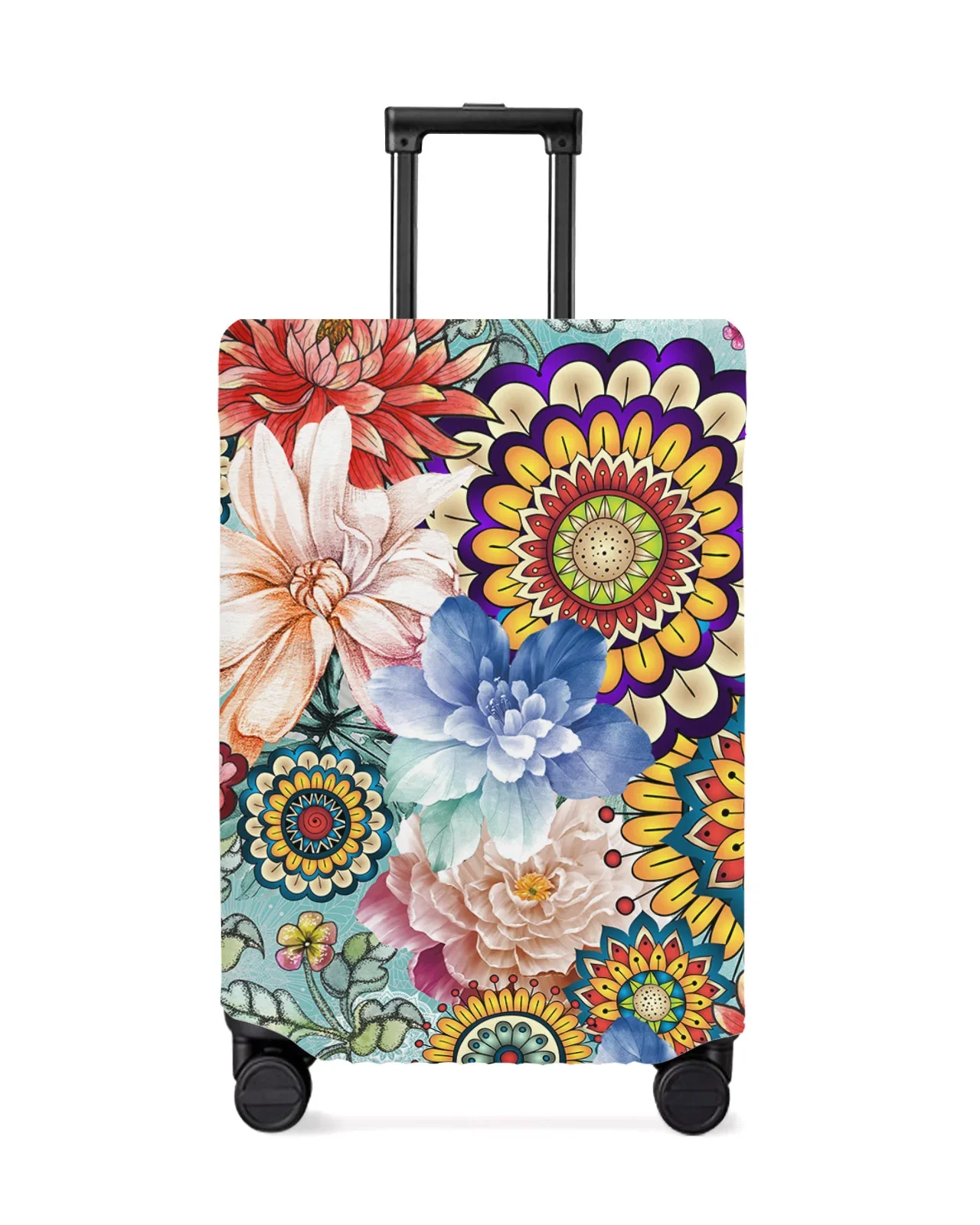 Bohemian Mandala Flower Travel Luggage Cover Elastic Baggage Cover For 18-32 Inch Suitcase Case Dust Cover Travel Accessories