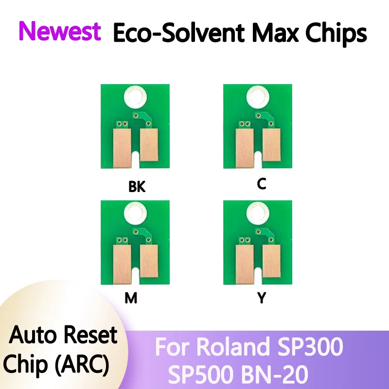 Auto Reset Chip Eco-solvent max chips for Roland SP300 SP500 BN-20 Permanent chips 4PCS