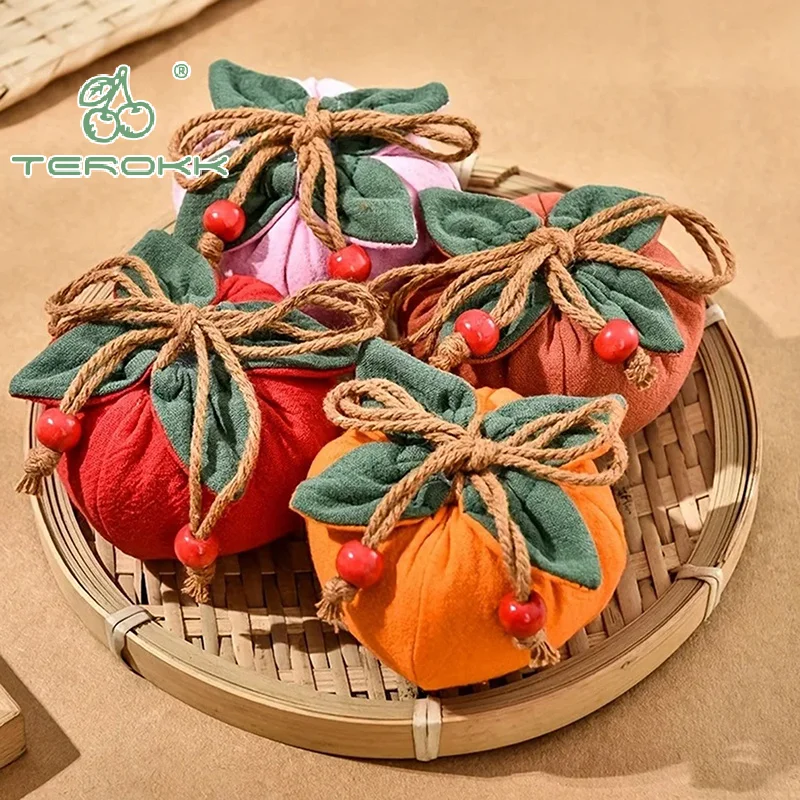 Wierookzak met persimmon-hanger, kan op de achteruitkijkspiegel of auto worden opgehangen, zegenportemonnee, lege tasmateriaalset voor geluk