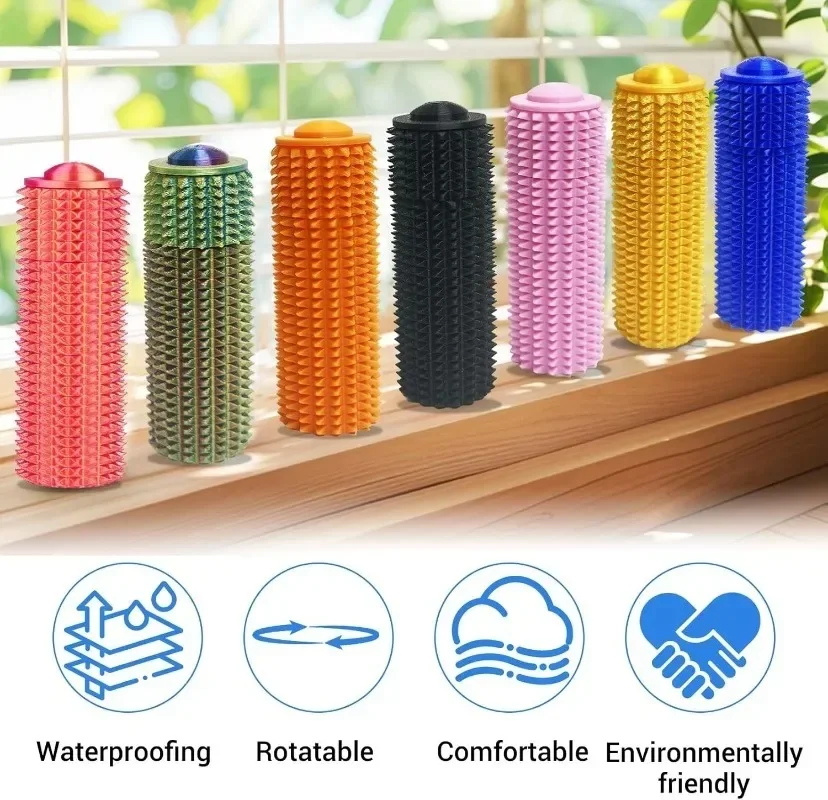 Sensorisches Roller-Zappelspielzeug, Clicker, taktile Spikes zur Angstzustände, Stressabbau, Schmerzen, Stimulation von Autismus, Überstimulation mit Umhängeband
