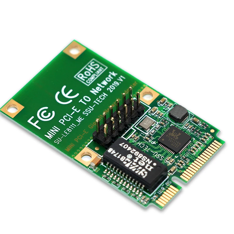 Гигабитная сетевая карта Ethernet Mini PCI-E Сетевая карта RJ45 Lan Card Realtek 8111 Чипы Сетевой адаптер Интернет-бесплатный сетевой адаптер