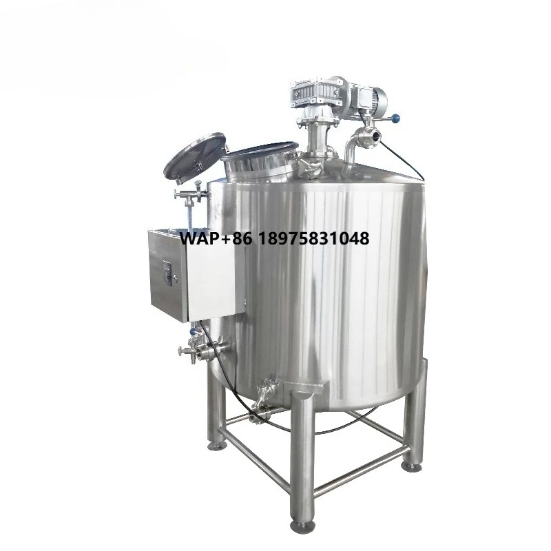 500L 800L 1000L 2500L Stainless Steel Chemical Liquid Detergent Mixing Tank With Stirrer Jacket Mixer Tanks With Agitator