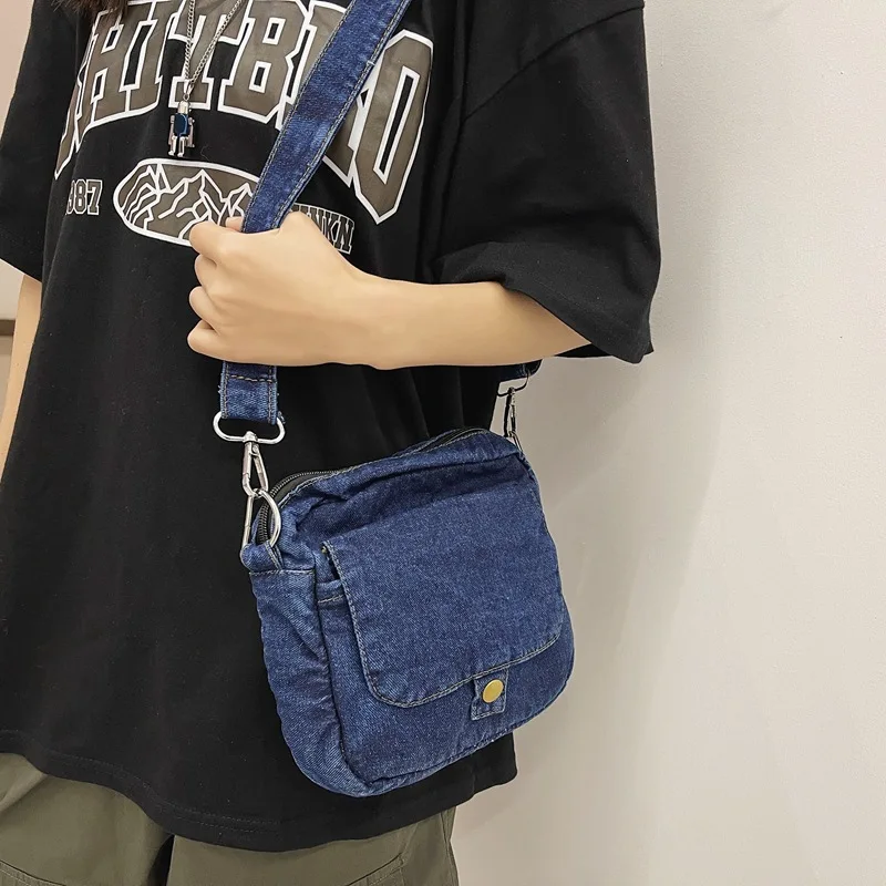 Hot Sell Casual Denim Women's Bag Trend Summer Shoulder Crossbody Bags For Women Phone Purses and Handbags Jeans Messenger Bag