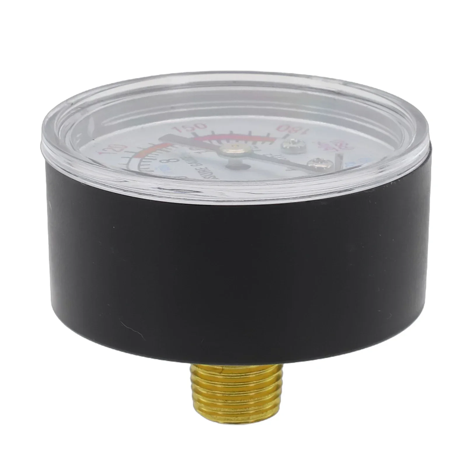 Accurate Pressure Gauge Air Compressor Gauge Easy-to-Read Display A Y40 Plastic Case 10mm For Home Use For Air Compressor