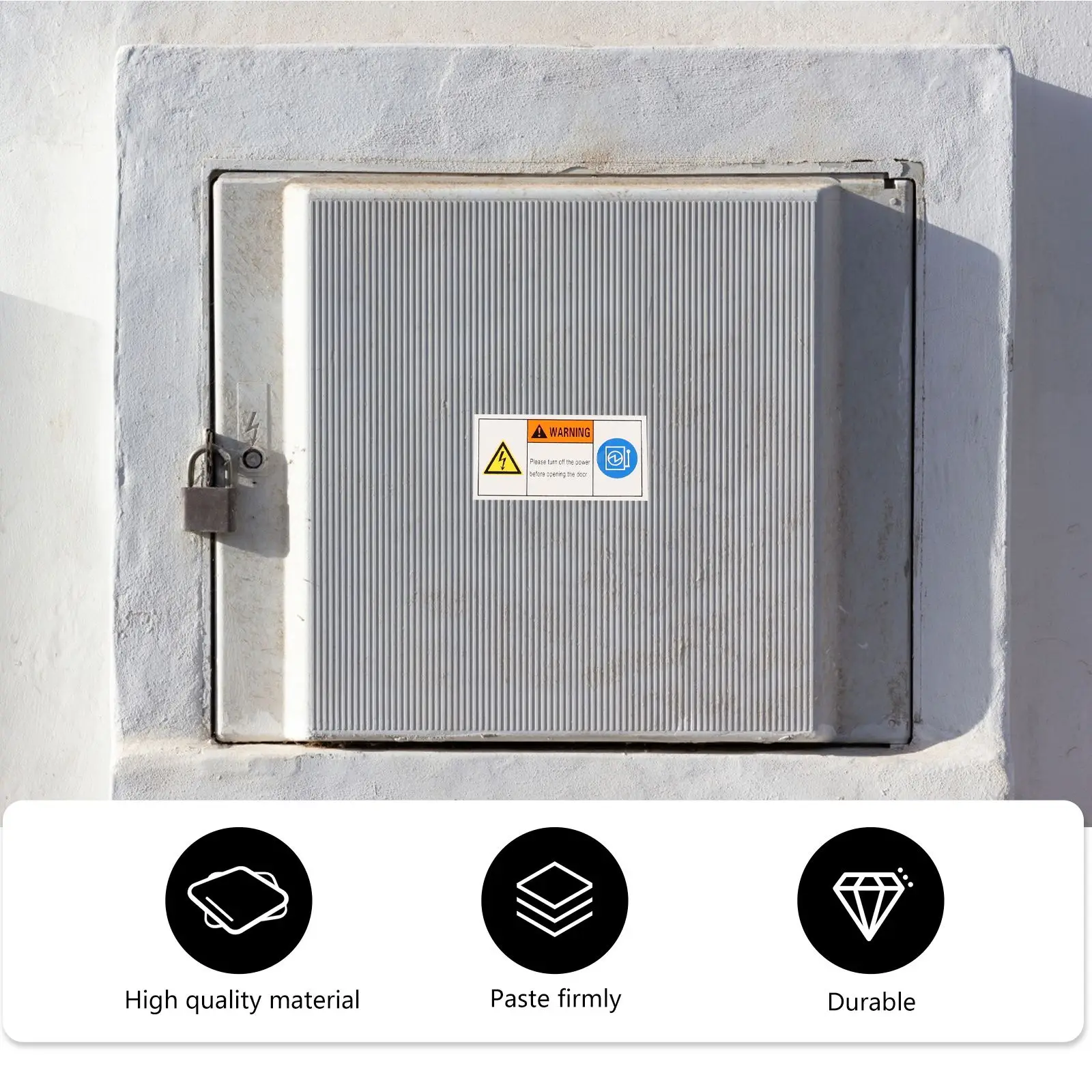 5Pcs Safety Warning Sticker for Electric Box Caution Decals Signs Traffic Security Equipment Door Practical Reliable