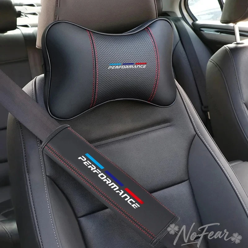 

Car Seat Neck Pillow Headrest Rest Cushion Protector Shoulder Pad For BMW M Emblem E46 E36 E34 F10 E90 F30 E60 F30 E53 E30 E9E87