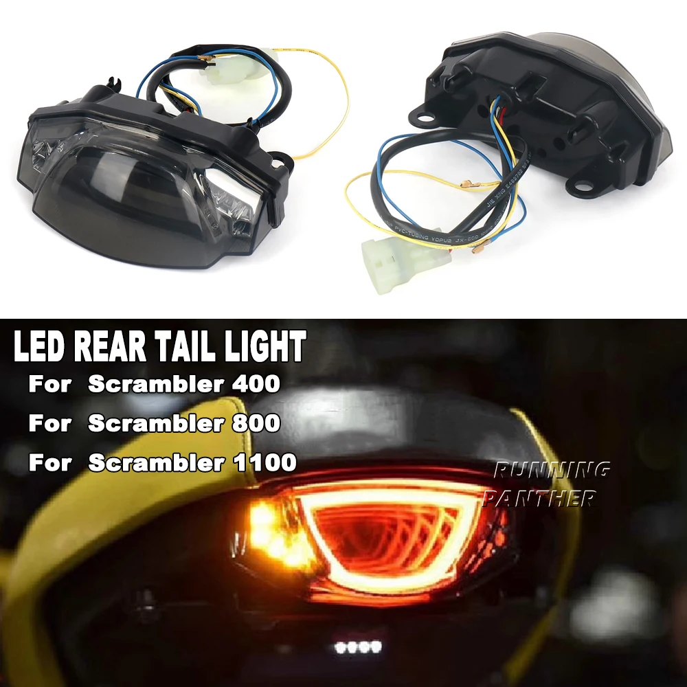 New Motorcycle Accessories Turn Signals Rear LED Brake Tail Light For Ducati Scrambler 400 800 SCRAMBLER 1100