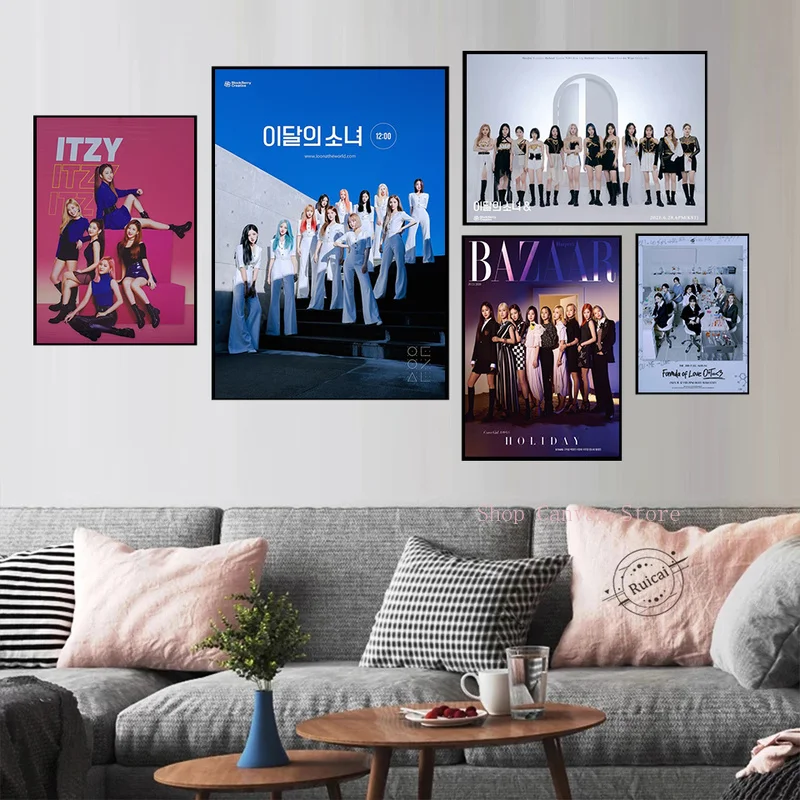 TWICE Kpop Girls Group Posters Aesthetic Canvas Painting HD Prints Wall Art Fans Collect Artwork For Living Room Home Decoration