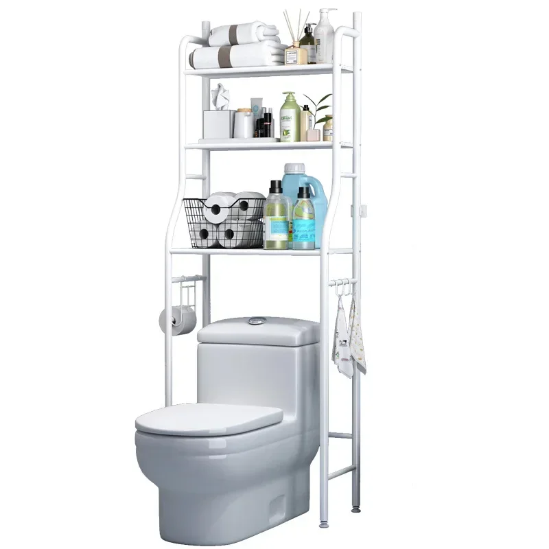 

Bathroom Toilet Storage Rack Floor to Floor Toilet Rack Washroom Punching Free Washing Machine Basin Storage Rack