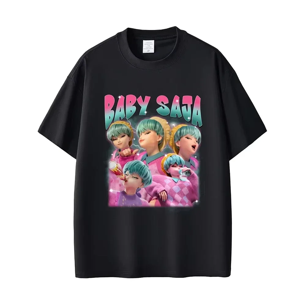 Kpop شيطان الصيادين الجرافيك التي شيرت بلايز Kawaii لطيف ساجا بنين طباعة EdT تي شيرت الرجال النساء الكرتون موضة الاتجاه تي شيرت الشارع الشهير #1