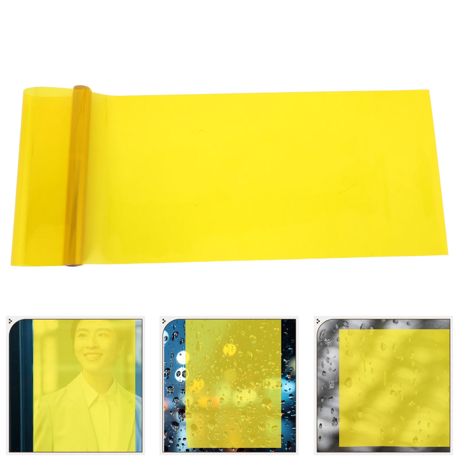 

Yellow Transparent Window Film Peel and Stick Heat Insulation Uv Protection Glass Decoration Film for Home Solar Control