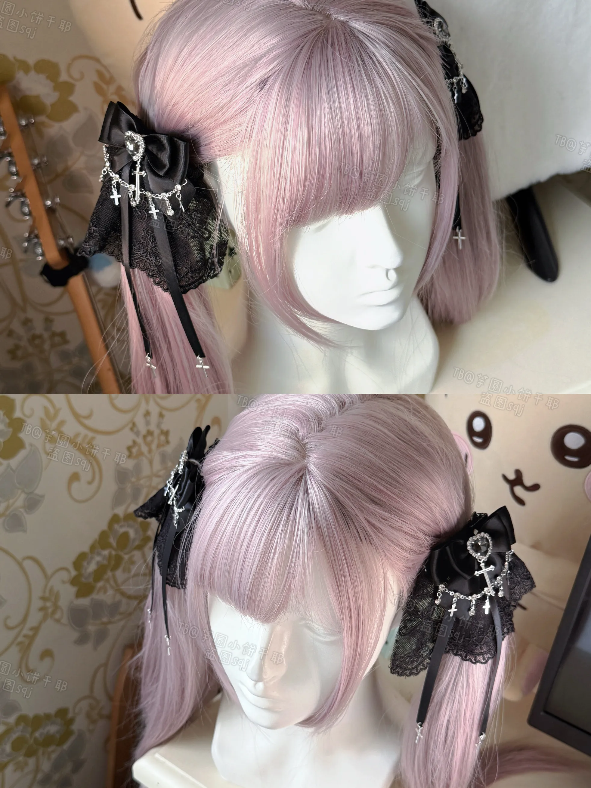 Lace Skirt Hairpin Gothic Subculture Y2k Lei Lei Heavy Industry Lolita Bow Hairpin for Women