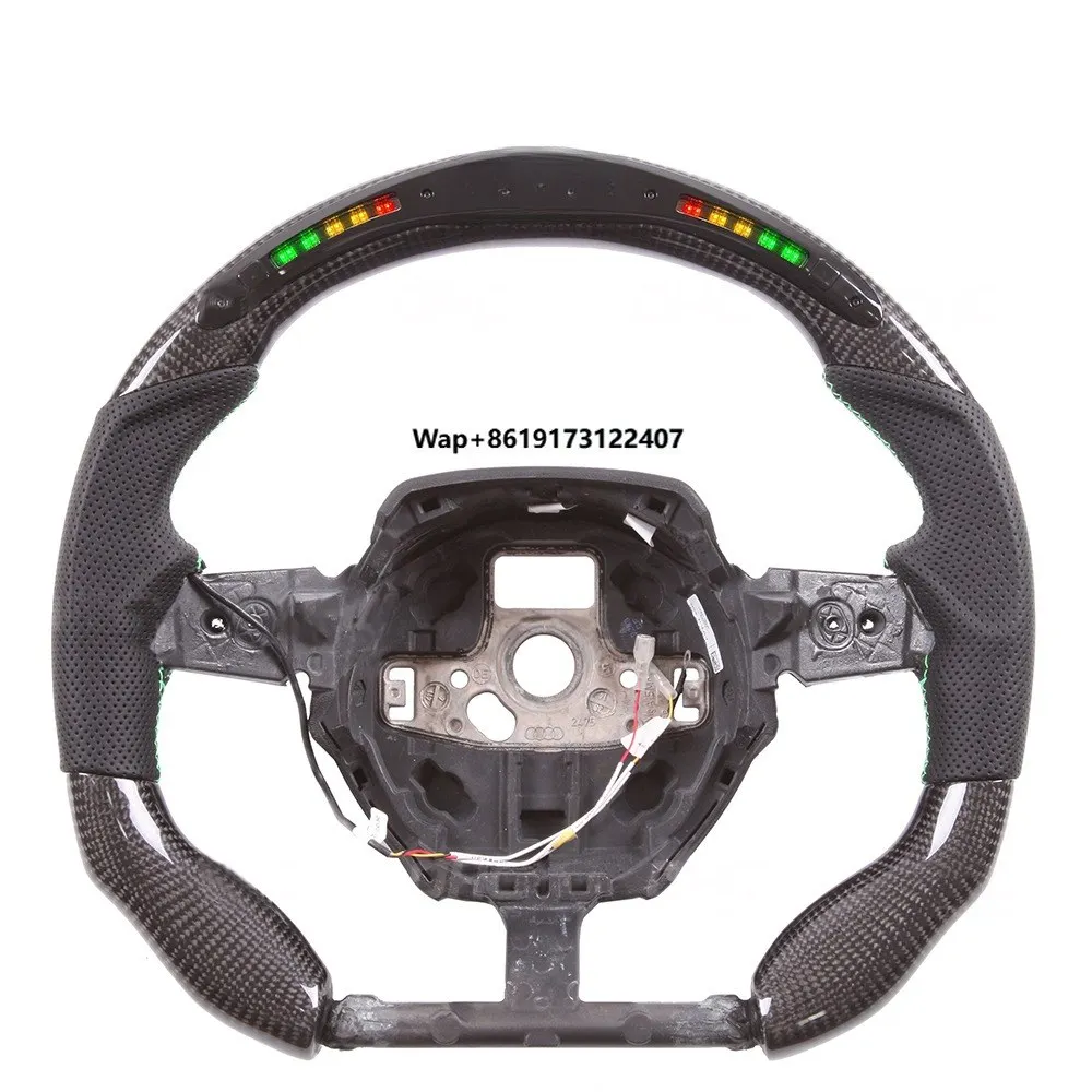 

LED Racing Car Carbon Fiber Steering Wheel Fit for Huracan Aventador Urus Steering Wheel
